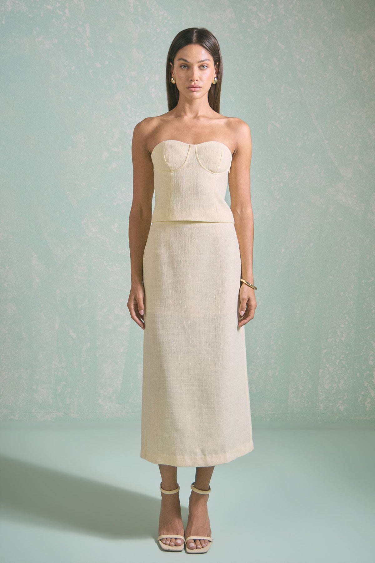 ENDLESS ROSE - Tweed Strapless Top - TOPS available at Objectrare
