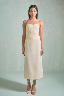 ENDLESS ROSE - Tweed Strapless Top - TOPS available at Objectrare