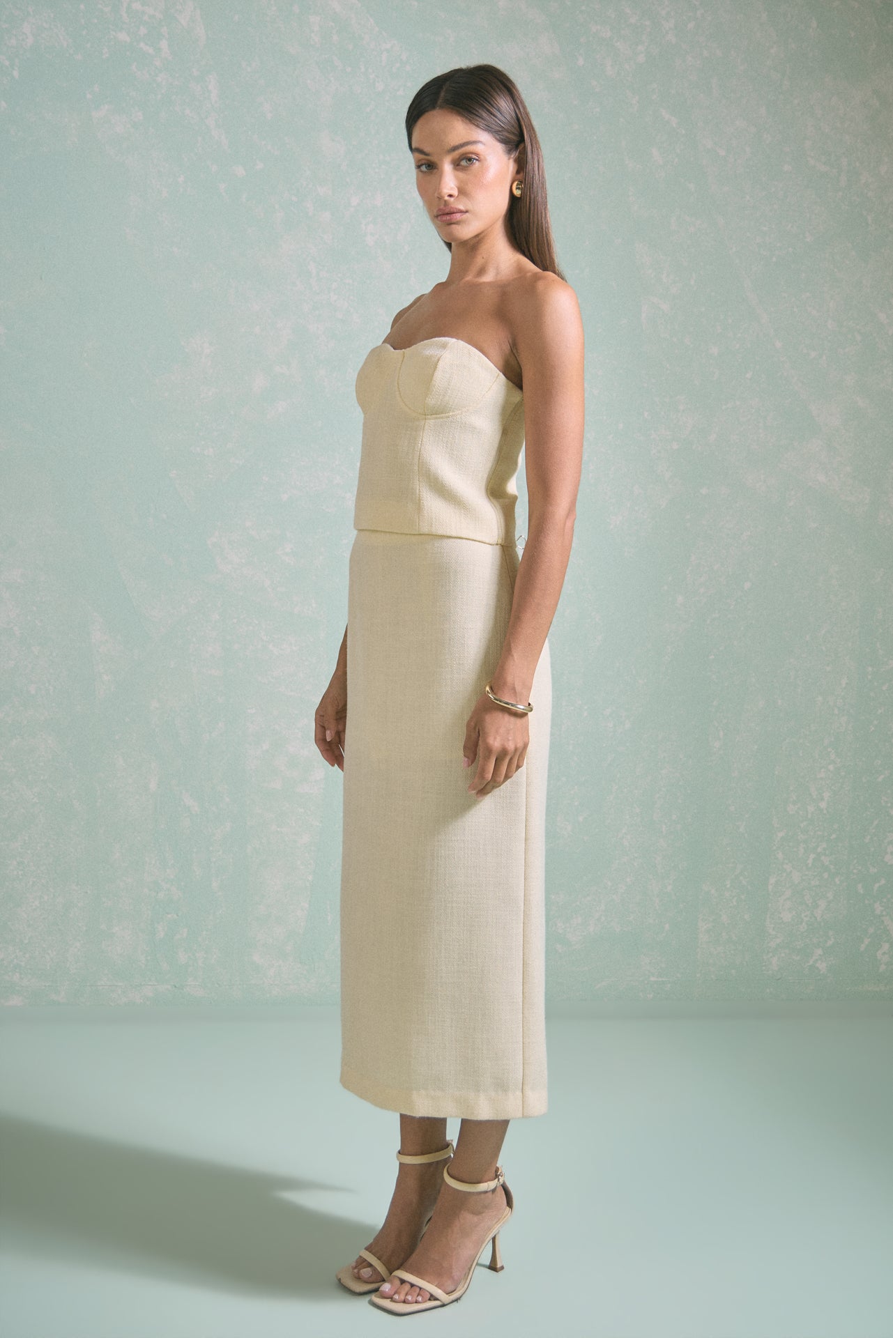 ENDLESS ROSE - Tweed Strapless Top - TOPS available at Objectrare