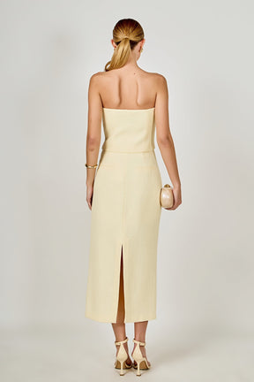 ENDLESS ROSE - Tweed Strapless Top - TOPS available at Objectrare
