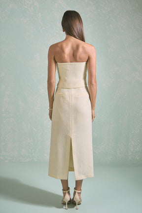 ENDLESS ROSE - Tweed Strapless Top - TOPS available at Objectrare