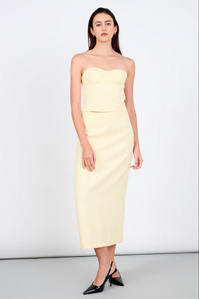 ENDLESS ROSE - Tweed Midi Skirt - SKIRTS available at Objectrare