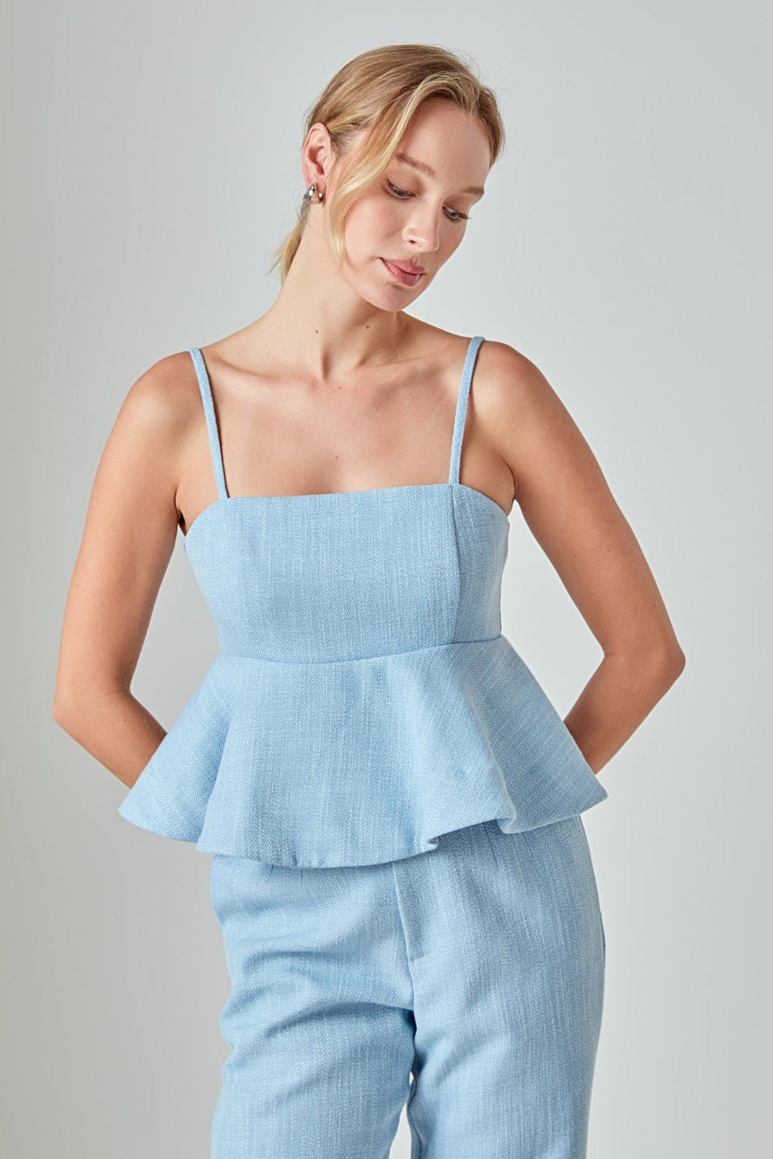 ENDLESS ROSE - Tweed Baby doll Top - CAMI TOPS & TANK available at Objectrare