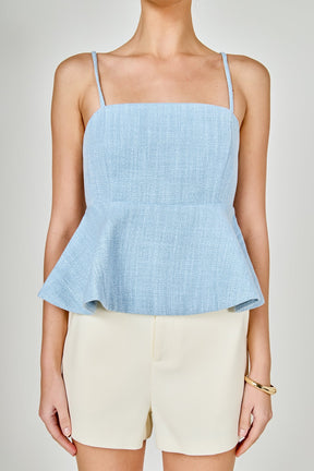 ENDLESS ROSE - Tweed Baby doll Top - CAMI TOPS & TANK available at Objectrare