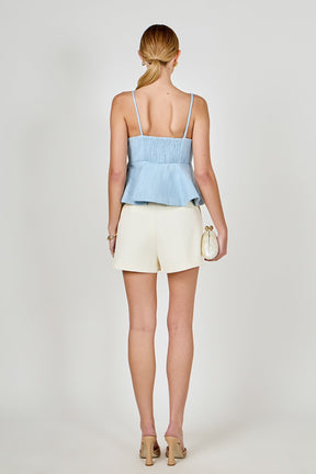 ENDLESS ROSE - Tweed Baby doll Top - CAMI TOPS & TANK available at Objectrare