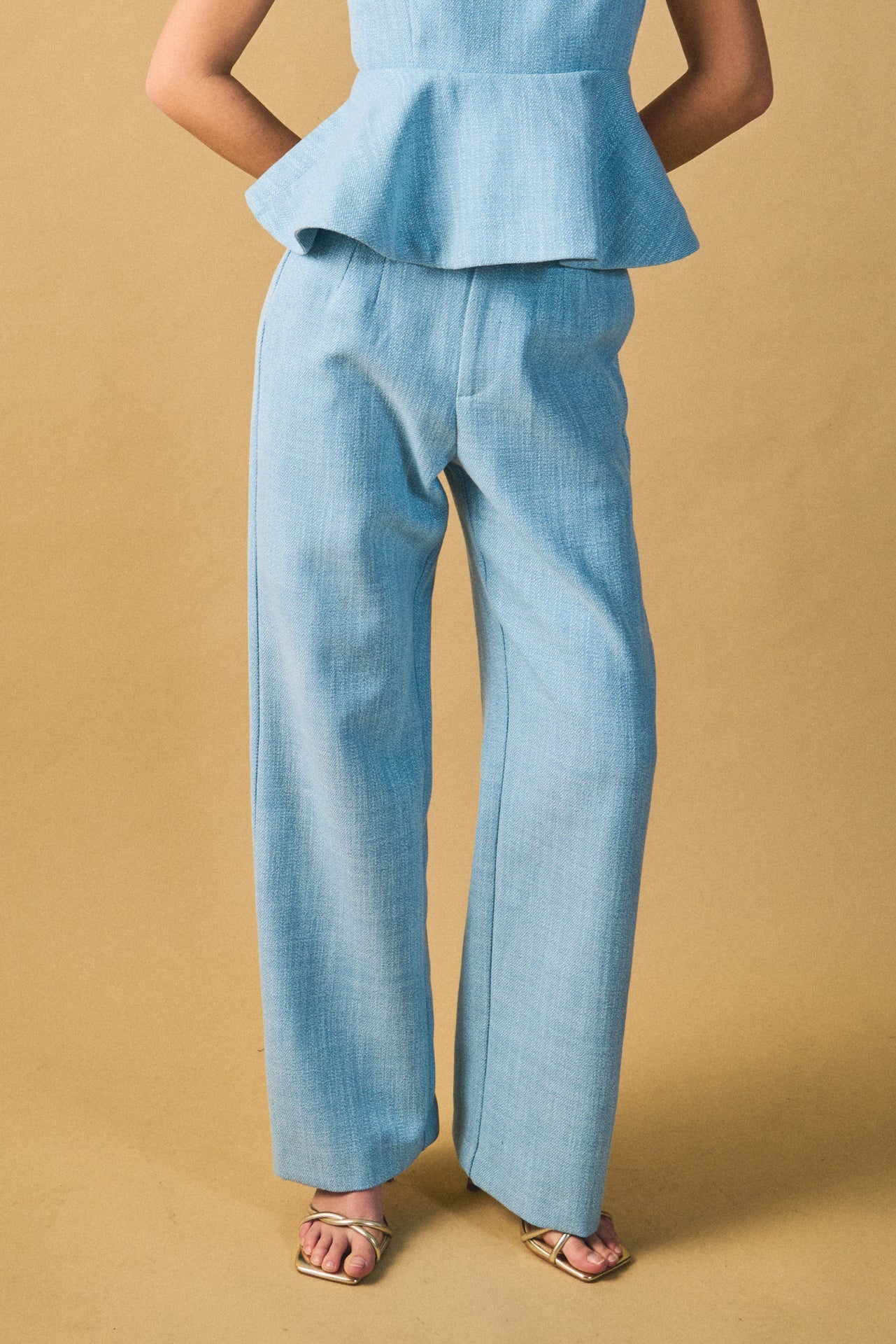 ENDLESS ROSE - Tweed Relaxed Pants - BOTTOMS available at Objectrare