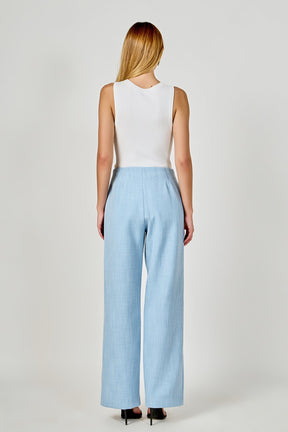 ENDLESS ROSE - Tweed Relaxed Pants - BOTTOMS available at Objectrare