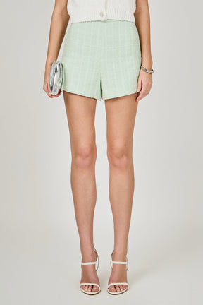 ENDLESS ROSE - Lemi Tweed Relaxed Shorts - SHORTS available at Objectrare