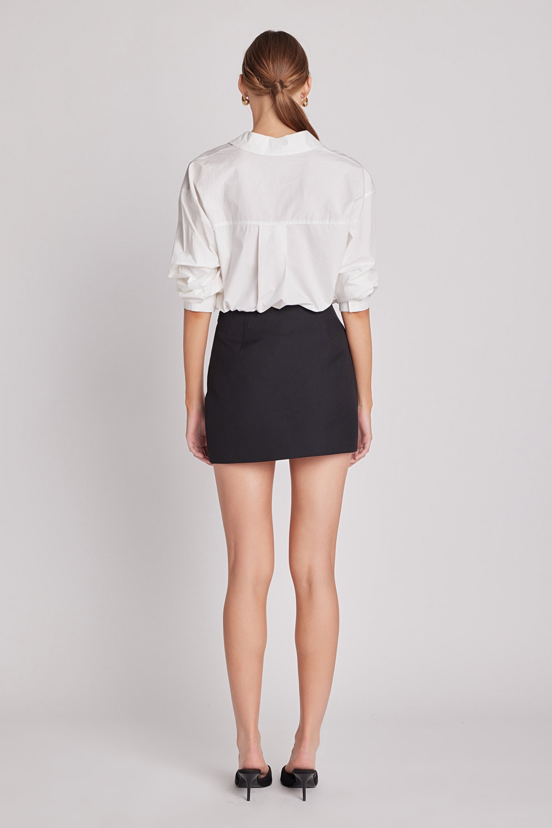 ENDLESS ROSE - Renee Bow Cut Out Mini Skirt - SKIRTS available at Objectrare