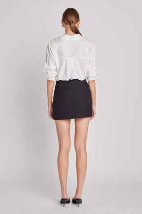 ENDLESS ROSE - Bow Cut Out Mini Skirt - SKIRTS available at Objectrare