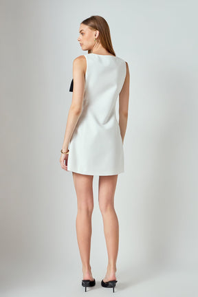ENDLESS ROSE - Sophia Bow Cutout Mini Dress - DRESSES available at Objectrare