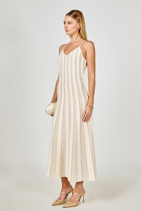 ENDLESS ROSE - Lurex Knit Maxi Dress - DRESSES available at Objectrare