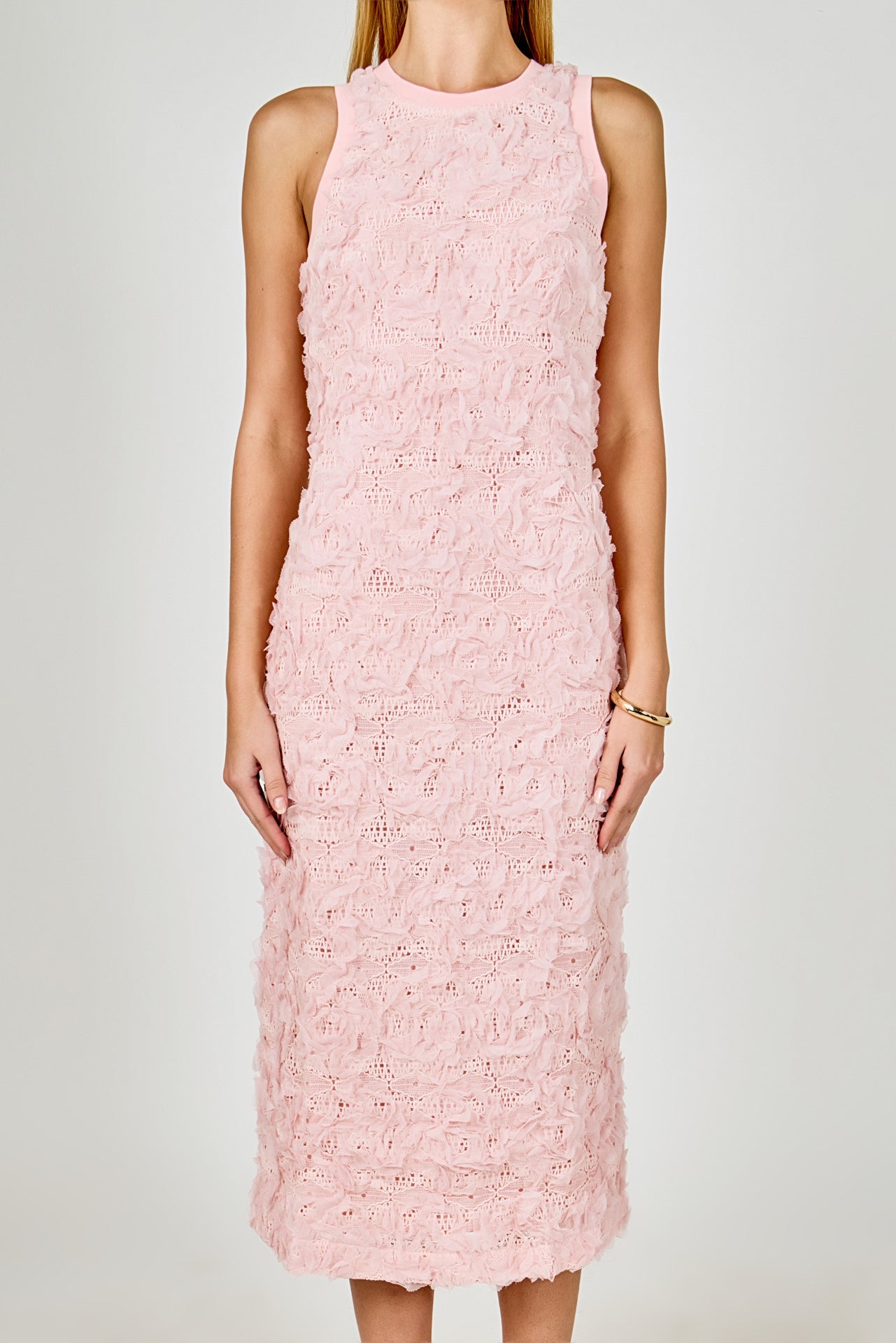 ENDLESS ROSE - Floral Applique Maxi Dress - DRESSES available at Objectrare