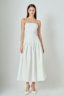 ENDLESS ROSE - Linen Drop Waist Maxi Dress - DRESSES available at Objectrare