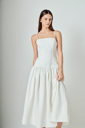 ENDLESS ROSE - Linen Drop Waist Maxi Dress - DRESSES available at Objectrare