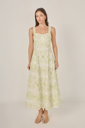 ENDLESS ROSE - Eyelet Maxi Dress - DRESSES available at Objectrare