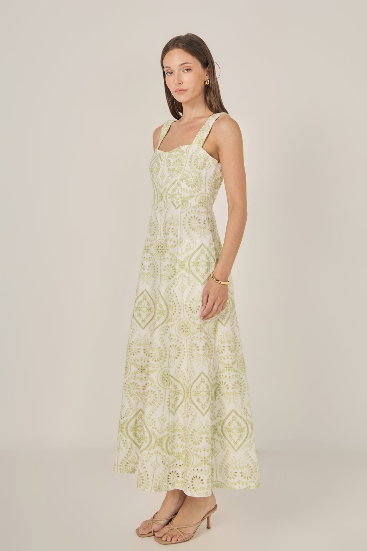 ENDLESS ROSE - Eyelet Maxi Dress - DRESSES available at Objectrare