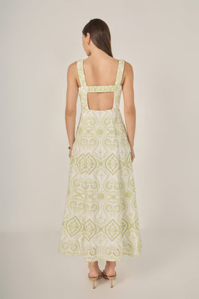 ENDLESS ROSE - Eyelet Maxi Dress - DRESSES available at Objectrare