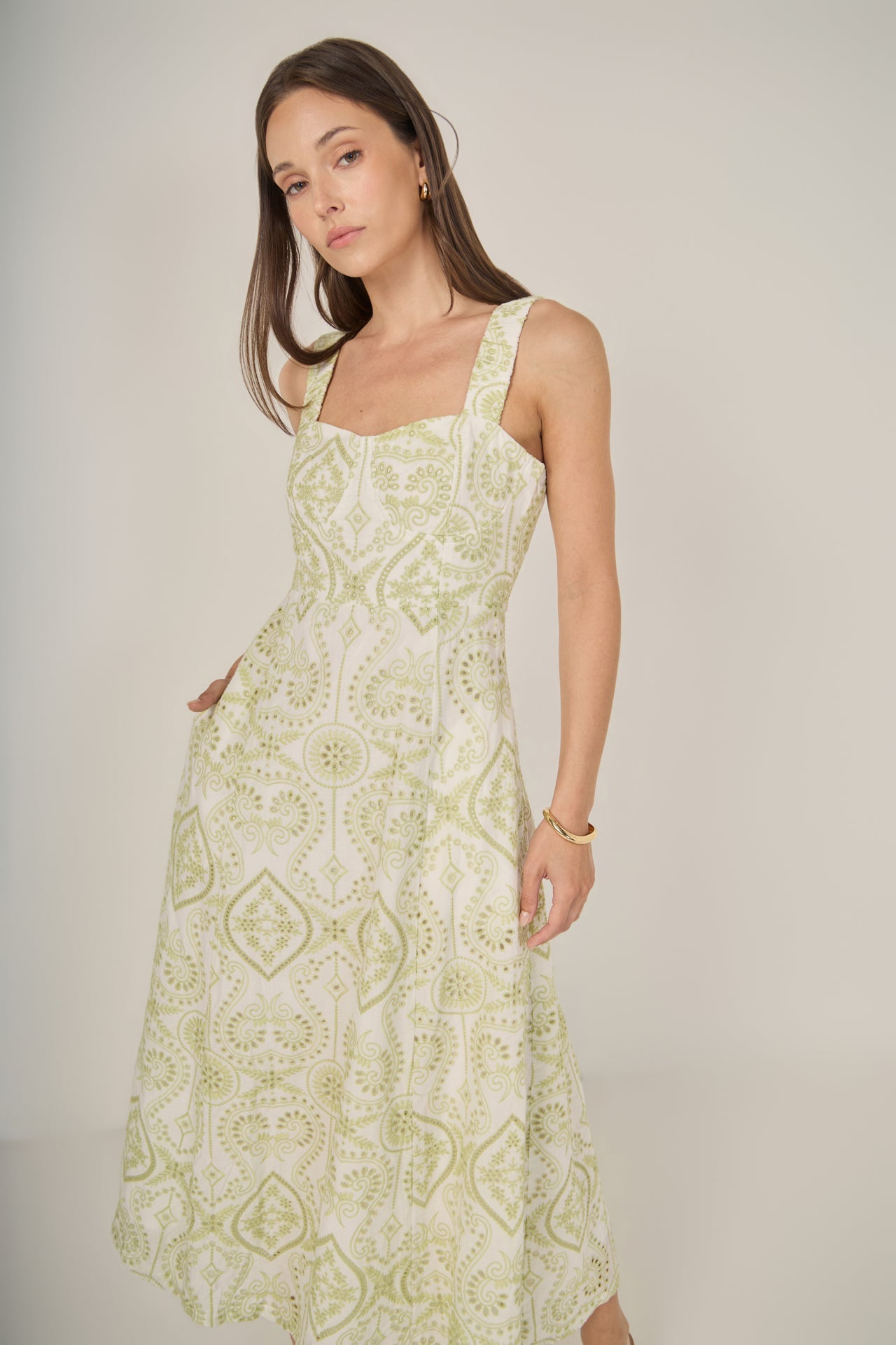 ENDLESS ROSE - Eyelet Maxi Dress - DRESSES available at Objectrare