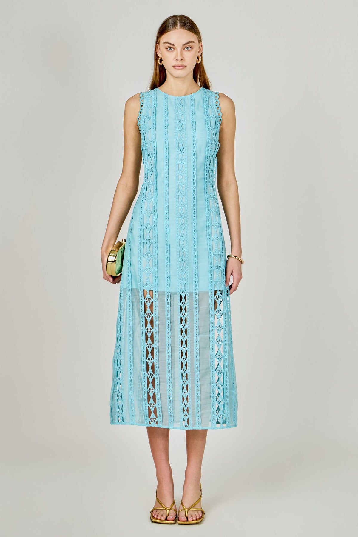 ENDLESS ROSE - Lace Tiered Midi Dress - DRESSES available at Objectrare
