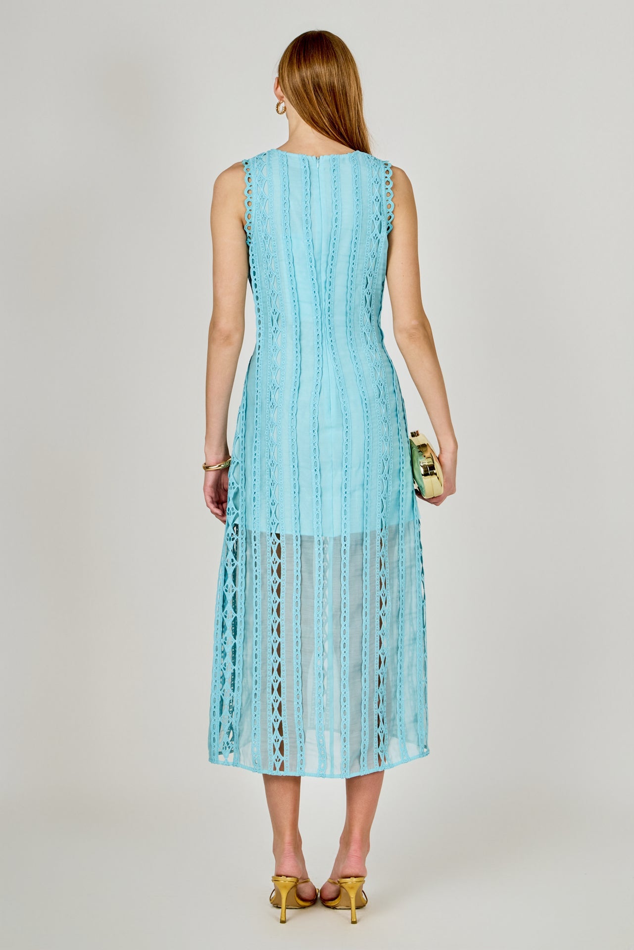 ENDLESS ROSE - Lace Tiered Midi Dress - DRESSES available at Objectrare