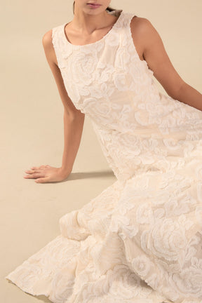 ENDLESS ROSE - Denali Floral Embroidered Sleeveless Midi Dress - DRESSES available at Objectrare