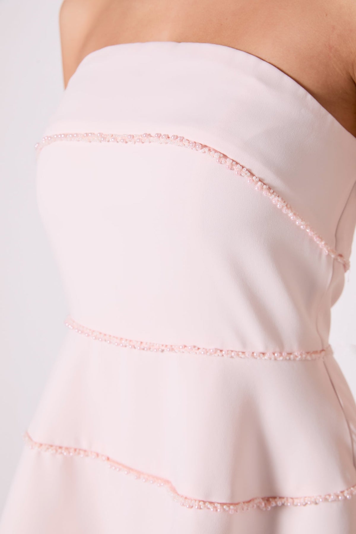 ENDLESS ROSE - Pearl Trimmed Mini Dress - DRESSES available at Objectrare