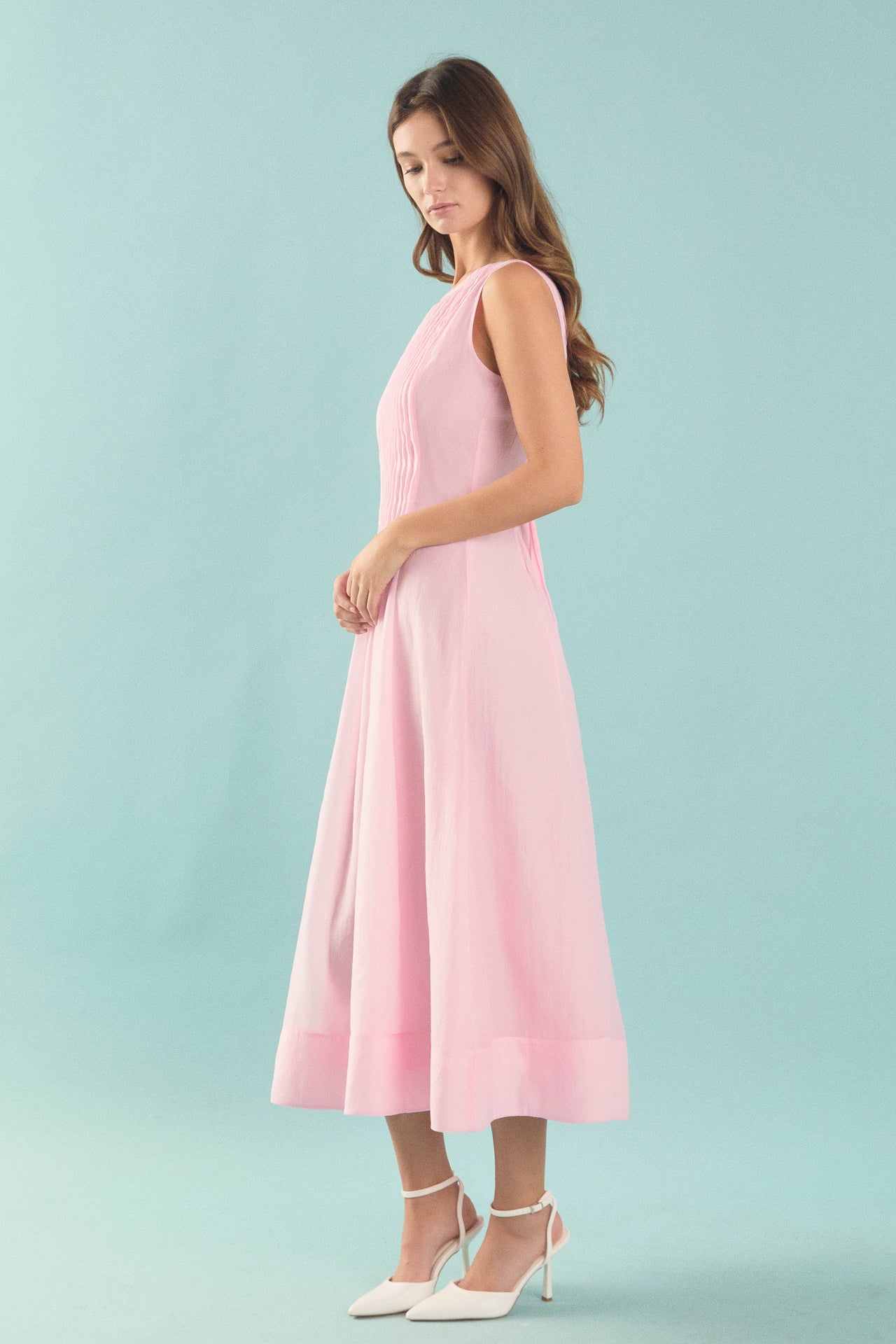 ENDLESS ROSE - Endless Rose - Annabelle Pintuck Midi Dress - DRESSES available at Objectrare