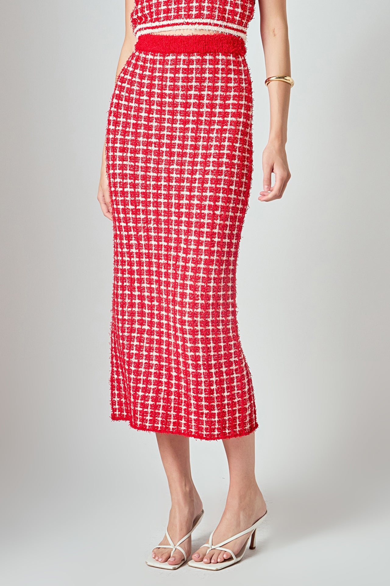 ENDLESS ROSE - Check Maxi Skirt - SKIRTS available at Objectrare