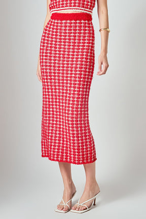 ENDLESS ROSE - Check Maxi Skirt - SKIRTS available at Objectrare