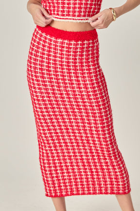 ENDLESS ROSE - Check Maxi Skirt - SKIRTS available at Objectrare