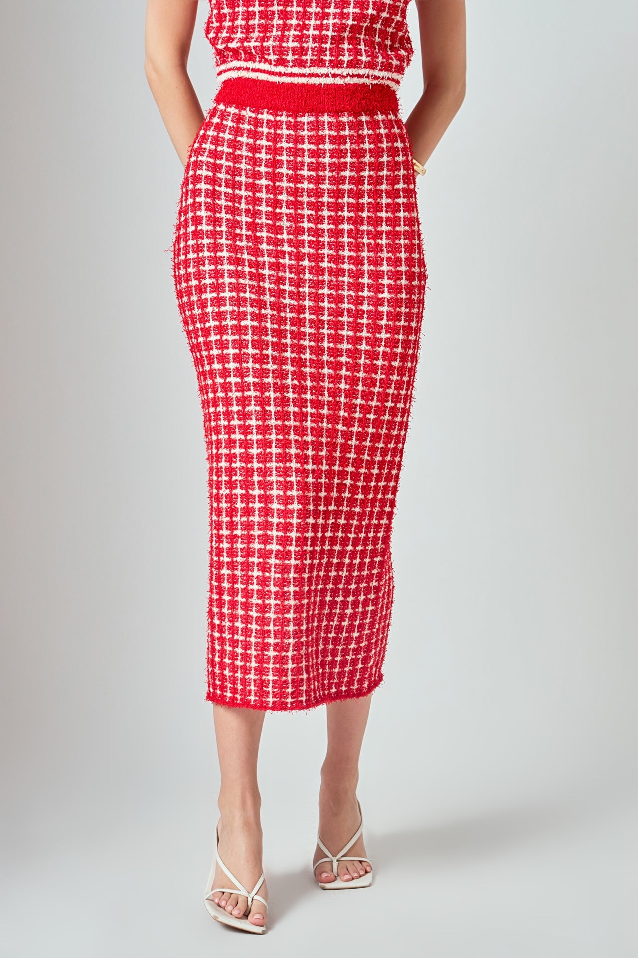ENDLESS ROSE - Check Maxi Skirt - SKIRTS available at Objectrare