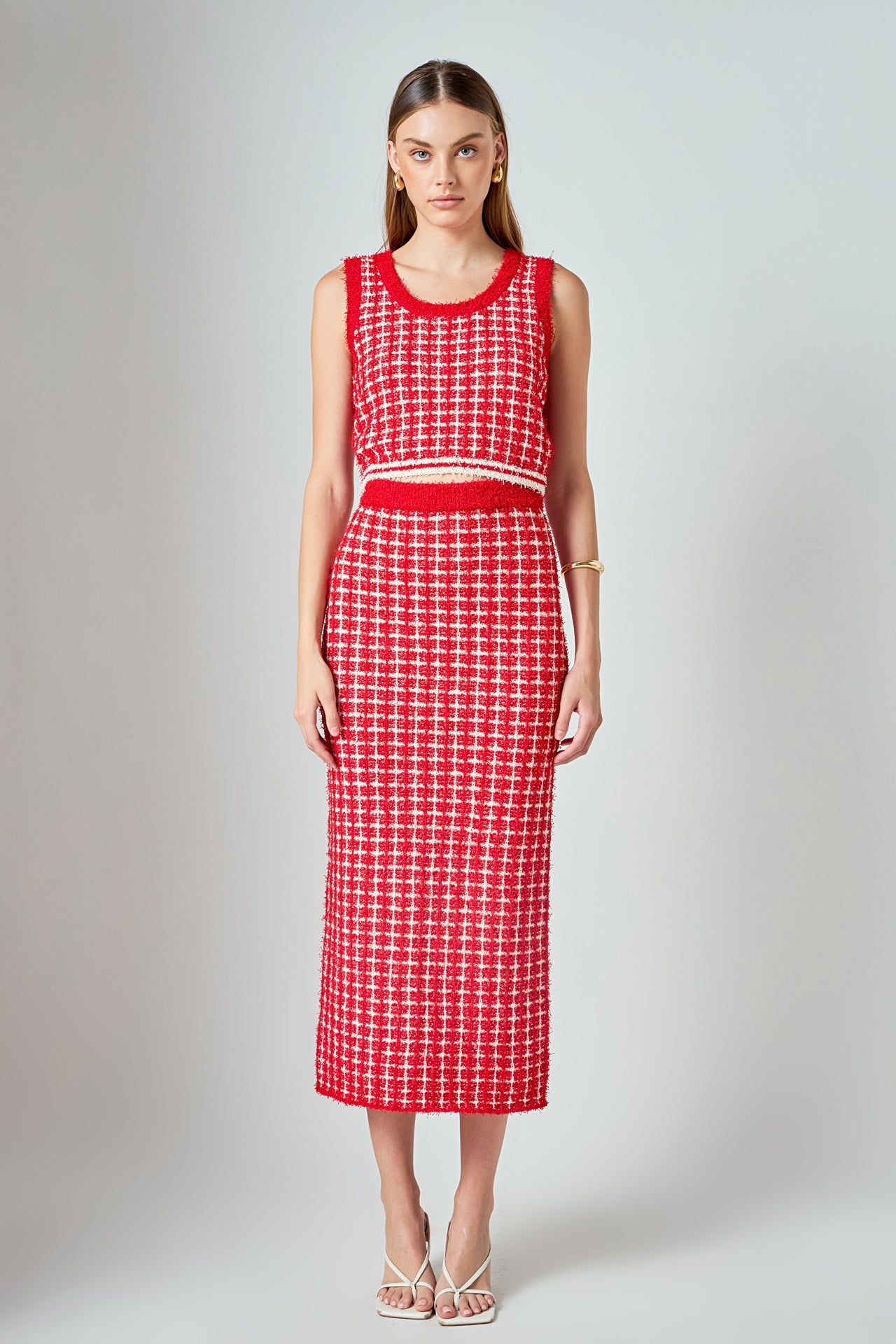 ENDLESS ROSE - Check Maxi Skirt - SKIRTS available at Objectrare