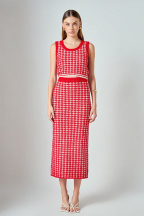 ENDLESS ROSE - Check Maxi Skirt - SKIRTS available at Objectrare