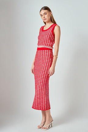 ENDLESS ROSE - Check Maxi Skirt - SKIRTS available at Objectrare