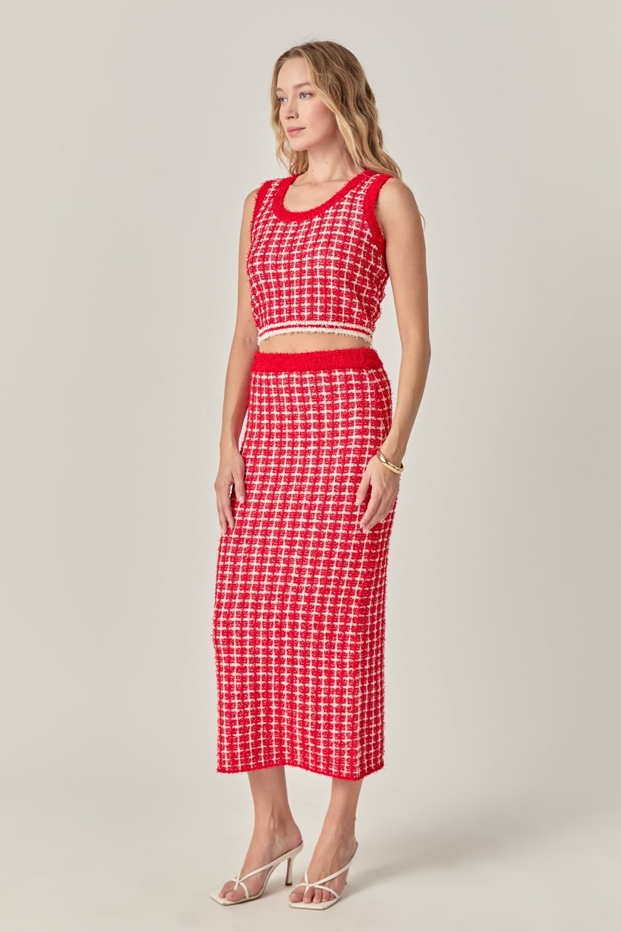 ENDLESS ROSE - Check Maxi Skirt - SKIRTS available at Objectrare