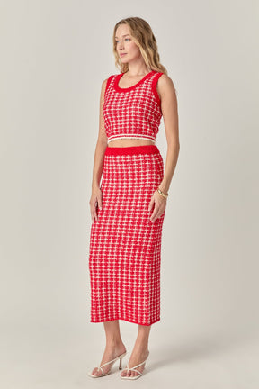 ENDLESS ROSE - Check Maxi Skirt - SKIRTS available at Objectrare