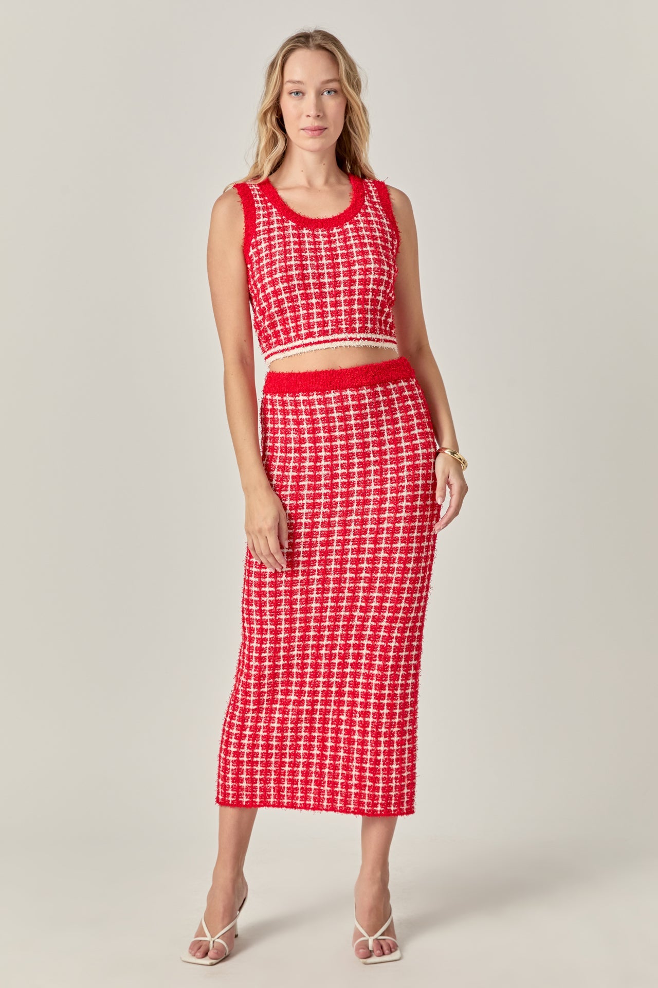 ENDLESS ROSE - Check Maxi Skirt - SKIRTS available at Objectrare