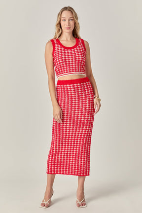 ENDLESS ROSE - Check Maxi Skirt - SKIRTS available at Objectrare