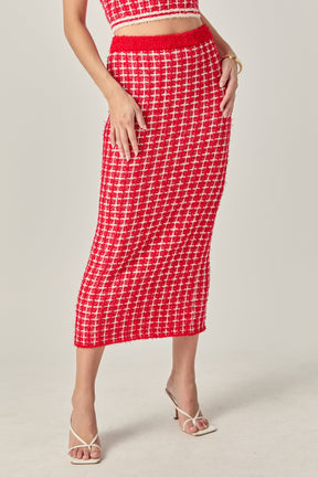 Check Maxi Skirt
