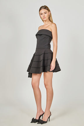 ENDLESS ROSE - Pearl Trim Circle Skirt - SKIRTS available at Objectrare