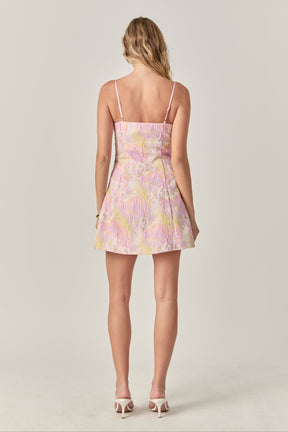 ENDLESS ROSE - Rosette Jacquard Mini Dress - DRESSES available at Objectrare