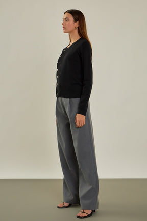 ENDLESS ROSE - Knit Cardigan with Cross Over Buttons - JACKETS available at Objectrare