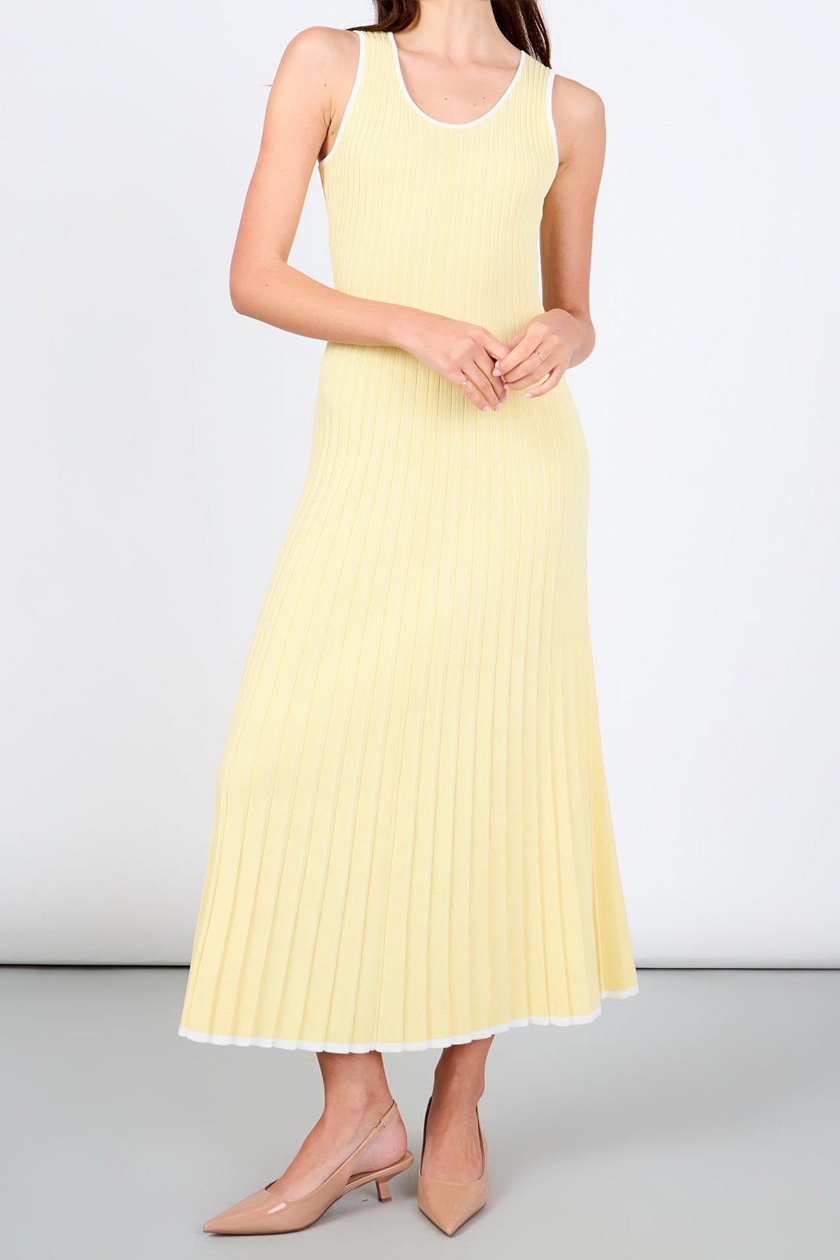 ENDLESS ROSE - Bailee Ribbed Knit Sleeveless Maxi Dress - DRESSES available at Objectrare