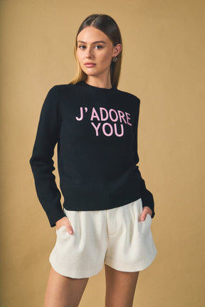 ENDLESS ROSE - J'adore You Sweater - SWEATERS & KNITS available at Objectrare