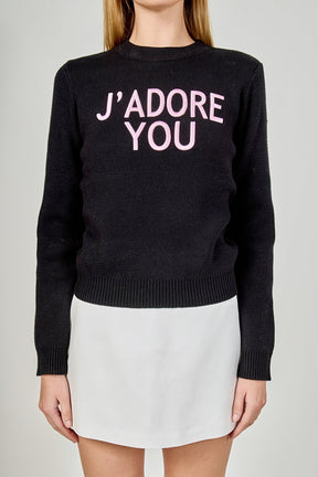 ENDLESS ROSE - J'adore You Sweater - SWEATERS & KNITS available at Objectrare