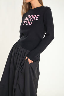 ENDLESS ROSE - Endless Rose - J'adore You Sweater - SWEATERS & KNITS available at Objectrare