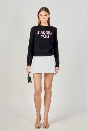 ENDLESS ROSE - J'adore You Sweater - SWEATERS & KNITS available at Objectrare