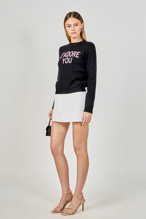 ENDLESS ROSE - J'adore You Sweater - SWEATERS & KNITS available at Objectrare