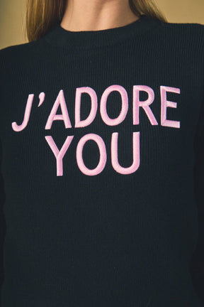 ENDLESS ROSE - J'adore You Sweater - SWEATERS & KNITS available at Objectrare